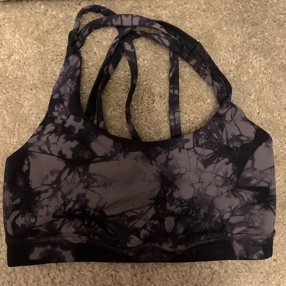 Lululemon Shibori magnum black energy bra size 4